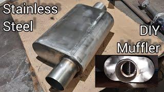 Homemade 3 Inch Exhaust Muffler  Stainless Steel