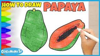 PAPAYA PEPAYA - How to Draw and Color - Coconana