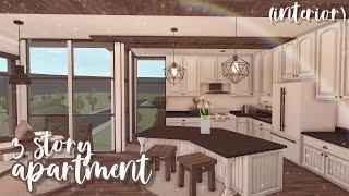 3 story apartment interior + full tour   bloxburg speedbuild  luminto