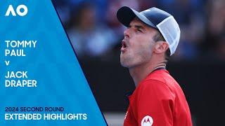 Tommy Paul v Jack Draper Extended Highlights  Australian Open 2024 Second Round