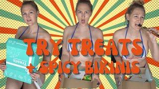 Try Treats Spicy Snacks Matched With Spicy Micro Bikinis Try On Haul