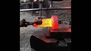 Recycling Shipyard Scrap to Spindles With Forging Technique #shorts