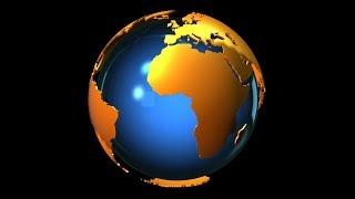 World Globe 3D Animation  Alpha - Loop