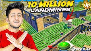 10 MILLION LANDMINE IN CLOCK TOWER  FUNNY LANDMINE CHALLENGE 1 VS 40 - GARENA FREE FIRE