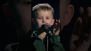 The cutest reaction as he didnt know all four Coaches turned for him  #TheVoice #thevoicekids