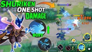 Use this build on Greninja to Deal One Shot Damage with water Shuriken Best Build Pokemon unite