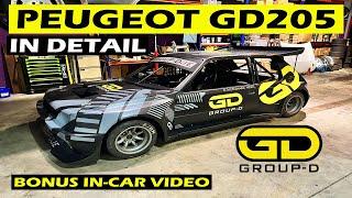 Detailed walkaround of the Group-D Peugeot GD205 with bonus in-car footage