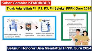 RESMI Seluruh Honorer Bisa Daftar PPPK 2024  P1 P2 P3 P4 Dihapus pada Seleksi PPPK Guru 2024