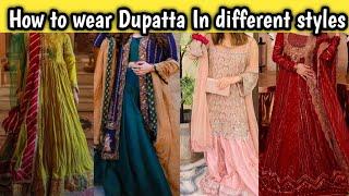 How to wear chunni in different styles  Lehnga Dupatta draping styles  Groom with momal