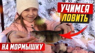 Научилась ловить и наловила окуней на мормышку