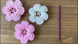 Easy crochet flower beginners friendly crochet flower tutorial