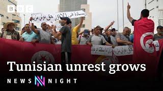 Tunisian unrest grows amid inflation migration and repression - BBC Newsnight