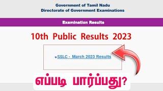 How to see 10th public result 2023  Tamilnadu 10th public exam result website details tnresults.nic