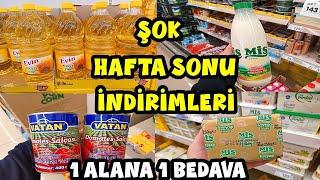 ŞOK HAFTA SONU İNDİRİMLERİ1 ALANA 1 BEDAVAPATATES  YAĞ SÜT İNDİRİMDEŞOK MARKET DEV İNDİRİMLER