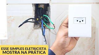 SERVIÇO ELÉTRICO COM DETALHE PROFISSIONAL - ELÉTRICA no DIA A DIA em INSTALAÇÃO de TOMADA