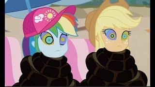 Kaa And Applejack-Rainbow Dash Encounter