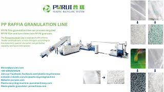 waste PP jumbo bag pelletizing recycling machinePP raffia granulation line