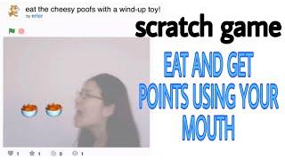 SCRATCH GAME BASED ON VIDEO SENSING  EAT CHEESYPUFF  FREE VIDEO GAME  IN JUST 5 MIN  EASY GAME