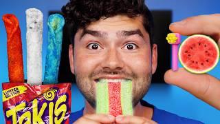 100 SATISFYING Summer Snacks *ASMR Mukbang Toothbrushing* ?