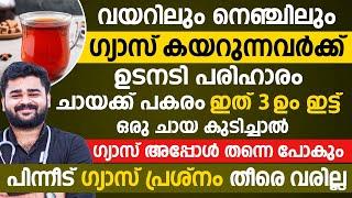 വയറിലും നെഞ്ചിലും ഗ്യാസ് കയറുന്നുണ്ടെങ്കിൽ ഇത് മാത്രം മതി ഗ്യാസ് പോകാൻ  gas trouble malayalam