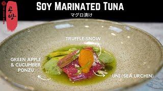 Tuna Series 1 Soy Marinated Tuna Cucumber & Green Apple Ponzu Truffle Snow and Uni  Tuna Zuke