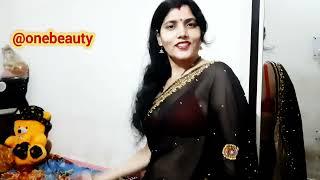 low waist saree wearing part 2 । hot vlog । red bra । housewife hot । sexy । भाभी। New video । top