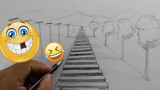 Drawing in one perspective fail Railway absolutely for beginners #12