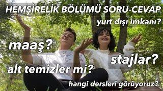 HEMŞİRELİK BÖLÜMÜ SORU-CEVAP alt temizlememaaşstajdersleryurtdışıgörevlerikan korkusu 