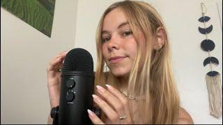 ASMR  Raw mic scratching finger flutters rambling tapping mic brushing