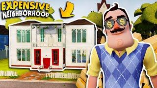 The Neighbor Moved To An EXPENSIVE NEW NEIGHBORHOOD He’s Rich  Hello Neighbor Gameplay Mods
