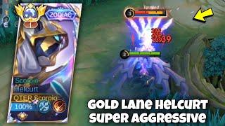 HELCURT GOLD LANE PERFECT & SUPER AGGRESSIVE GAMEPLAY  BEST BUILD 2024  MLBB