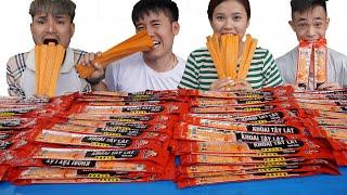 Hưng Troll  Thử Thách Người Cuối Cùng Ngừng Ăn Snack Khoai Tây Lát Đồ Ăn Vặt Thắng Nhận 5 Triệu