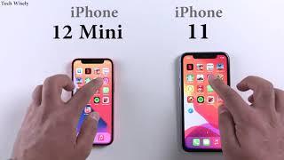 iPhone 12 Mini vs iPhone 11  Speed Test + Size Comparison + Ram Management