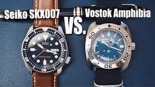 The Seiko SKX007 vs. The Vostok Amphibia