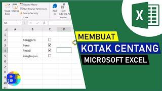 Cara Membuat Checklist Box di Excel  Kotak Centang Microsoft Excel