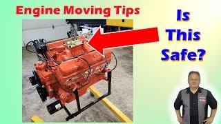 Engine Moving - Is it safe to lift and engine by the 4 steel carb studs in an aluminum manifold