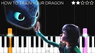 How To Train Your Dragon - Test Drive  EASY Piano Tutorial