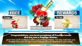 Season One PRESTIGE MASTER in Black Ops Cold War All UNLOCKS + FREE REWARDS LEVEL 200 PRESTIGE 7