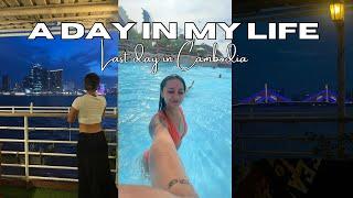 A Day In My Life In Cambodia  waterpark night market boat ride