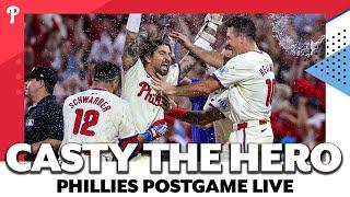 CASTY WALKS IT OFF IN GAME 2 OF NLDS Phillies-Mets series tied 1-1  Phillies Postgame Live