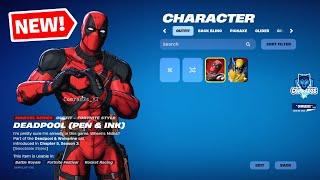 Fortnite NEW DEADPOOL & WOLVERINE SKINS PEN & INK and Other Cosmetics