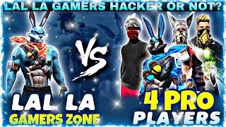 1 VS 4 Non-Script  LAL LA GAMERS ZONE vs 4 Ultra Pro Players Clash Squad Custom Match - Free Fire