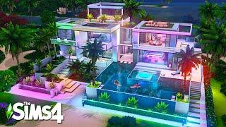 Modern Palm Tree Villa  The Sims4 Stop Motion Build  NoCC 【シムズ４建築】