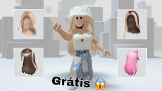 COMO TER CABELOS DE ROBUX GRÁTIS TESTEI TIKTOKS DEU CERTO??  itens grátis ROBLOX