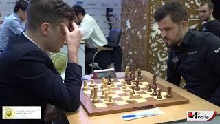 Carlsen takes 20 seconds for his first move  Matlakov vs Carlsen  World Blitz 2019