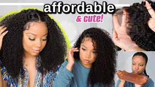 AFFORDABLE & NATURAL LOOKING Kinky Curly Wig  PRE-PLUCKED ft. Nadula Hair