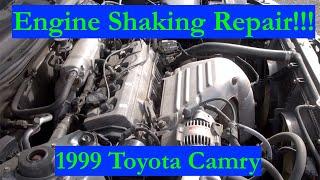 How to stop engine shaking problems--Motor mounts removal and replacement  97-01 Toyota Camry