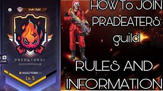 HOW To JOIN PREDATORS guild  RULES AND INFORMATION @Yahya-Bhai-PS @ABDULLAH-BHAI-PS