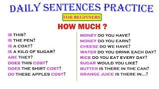 HOW MUCH ?  Daily Sentences Practice