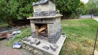 How to install stone on an outdoor fireplace